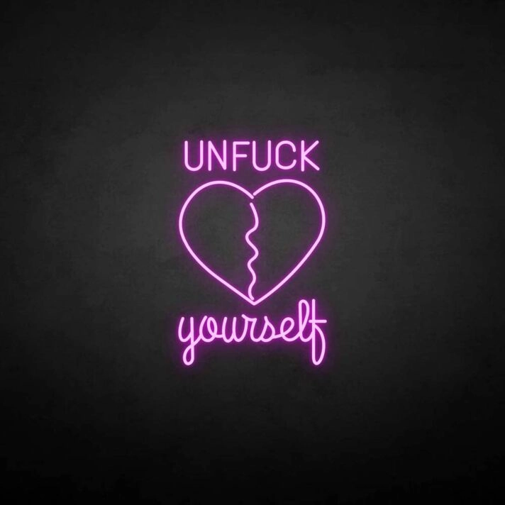 Customize 'Unfxxk yourself' neon sign