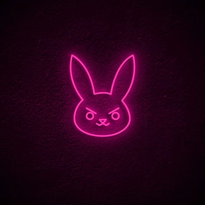 Dva Bunny Neon Sign for Anime and Gaming Fans