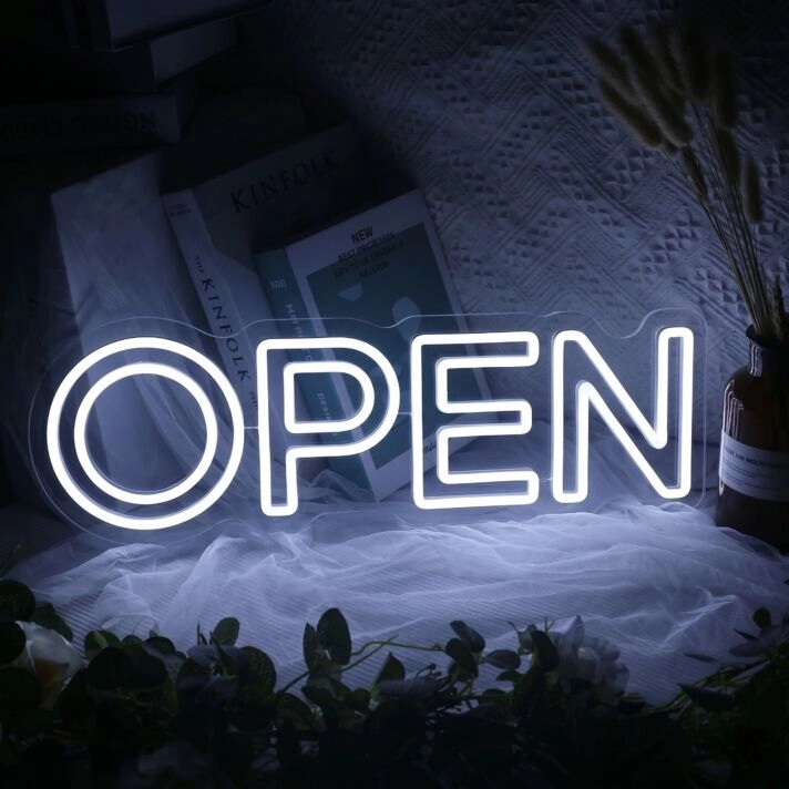 Open Neon Sign for Businesses and Shops