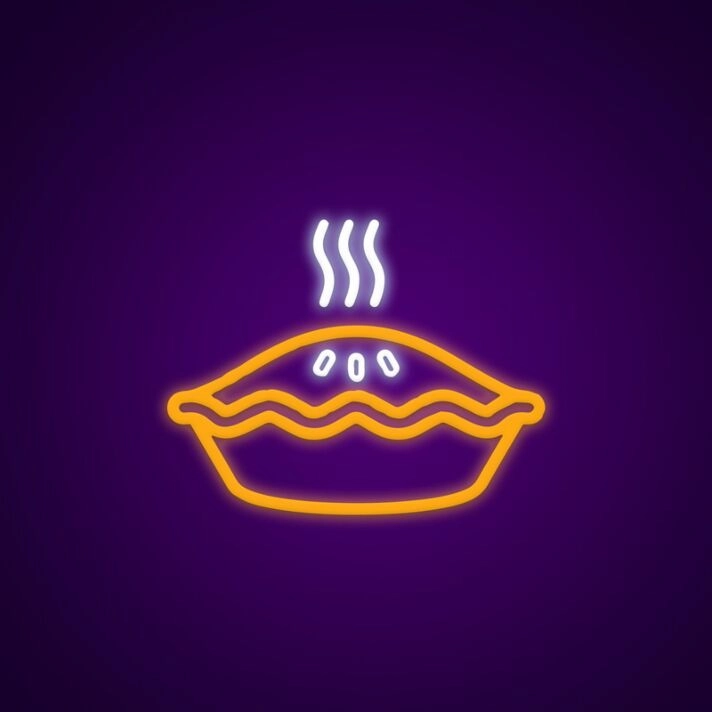 Pie Neon Sign for Bakeries and Dining Areas