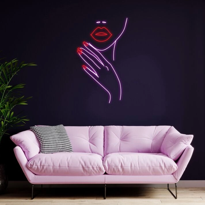 Nails Neon Sign for Beauty and Personal Care Spaces