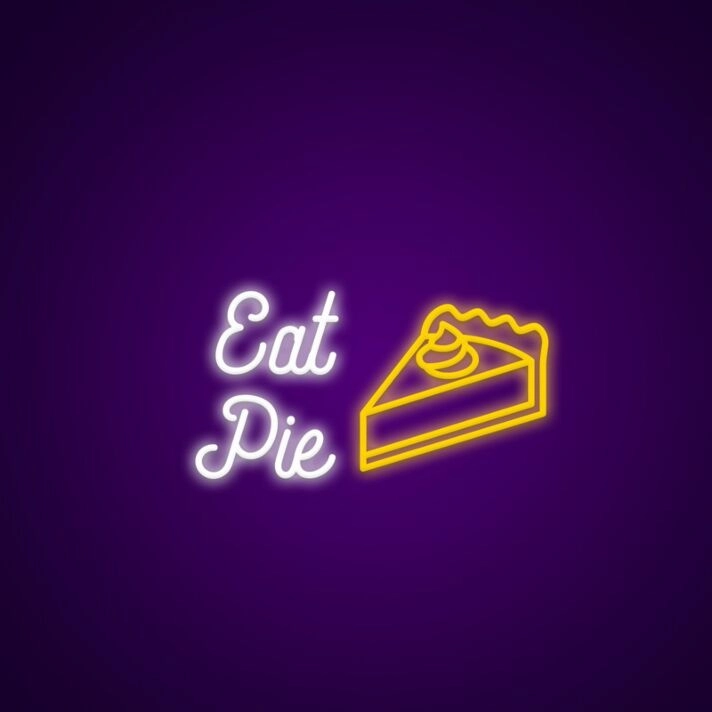 Eat Pie Neon Sign for Bakeries and Dining Areas