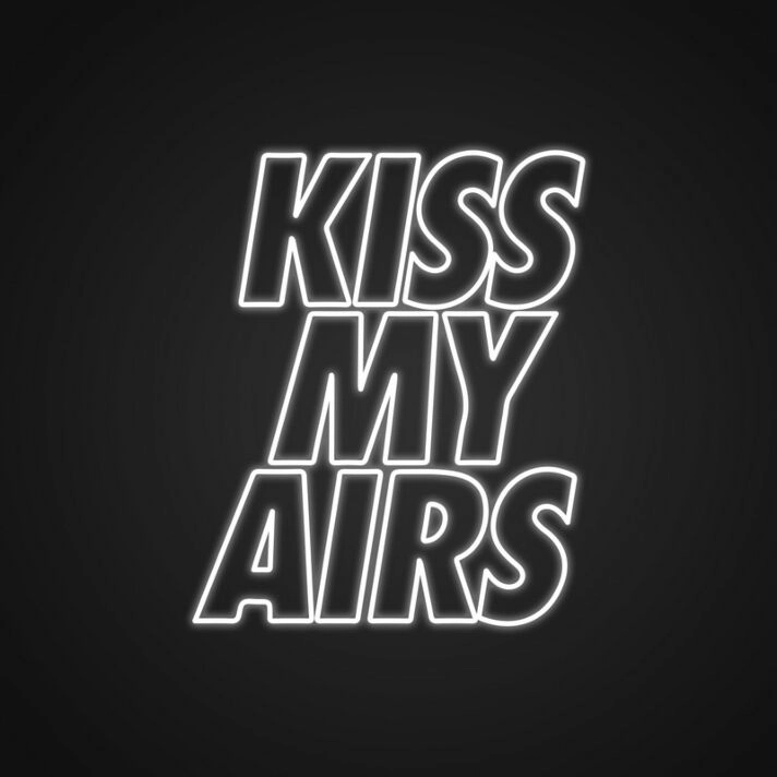 Kiss My Airs Neon Sign for Playful and Bold Spaces