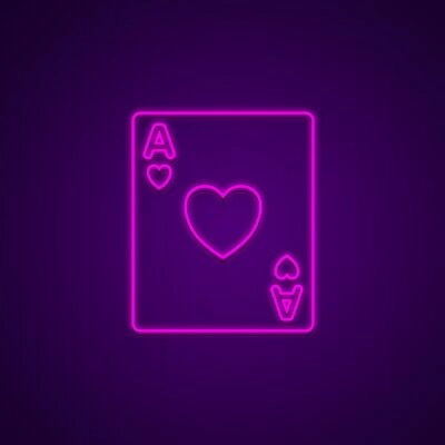 Ace Of Hearts Neon Sign for Romantic and Fun Decor