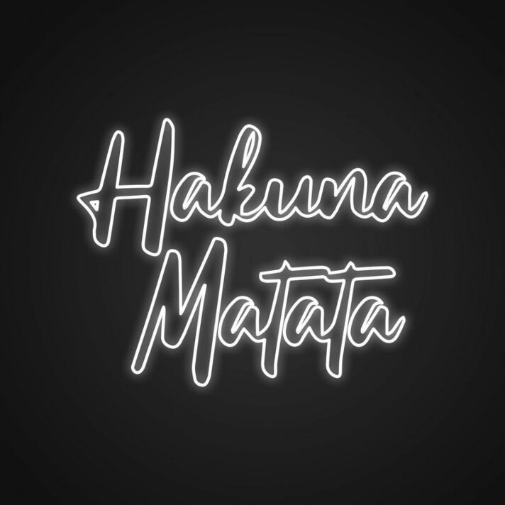 Hakuna Matata Neon Sign for Relaxing and Positive Spaces