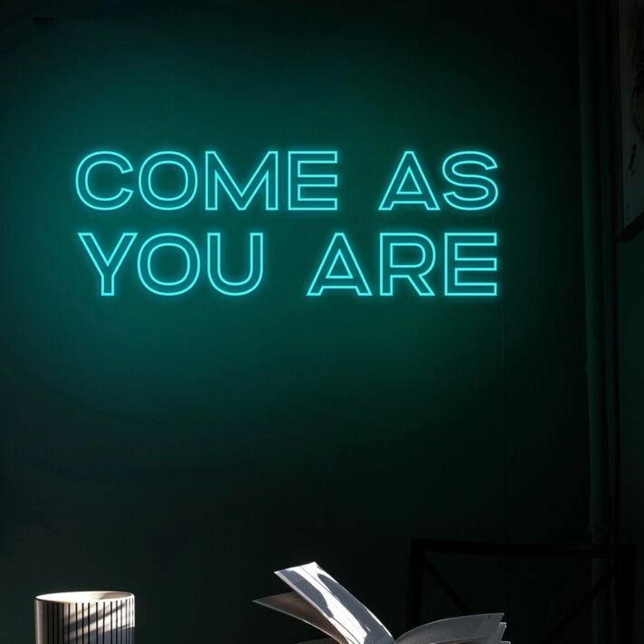 Come As You Are Neon Sign for Welcoming and Inclusive Spaces