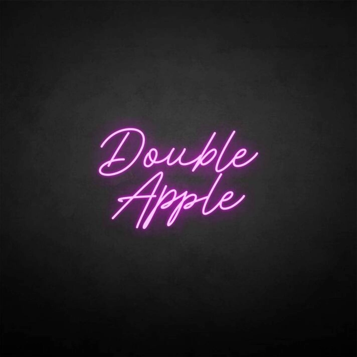 Double apple' neon sign