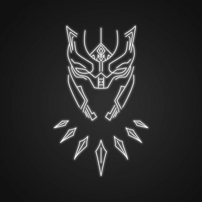 Black Panther Customs Neon Sign for Superhero Fans