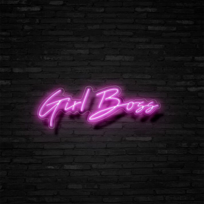 Girl Boss Neon Sign for Empowering and Inspirational Spaces