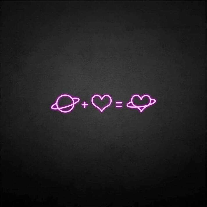 'Love Equation' neon sign