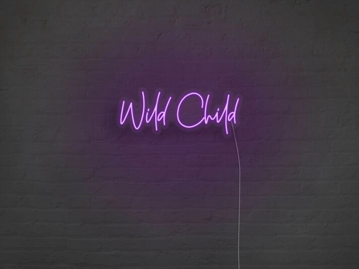Wild Child Neon Sign for Playful and Fun Spaces