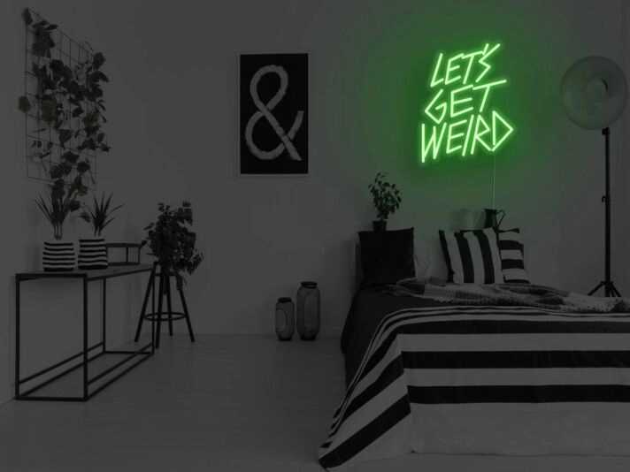 Let's Get Weird Neon Sign for Fun and Playful Spaces