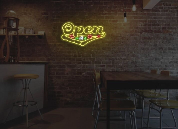 Pizza Version 2 Open Neon Sign for Restaurants