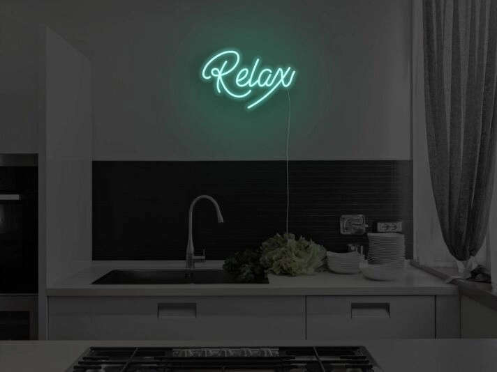 Relax Neon Sign for Calm and Cozy Spaces