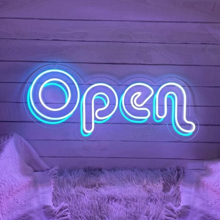 Retro Version 2 Open Neon Sign for Businesses and Shops