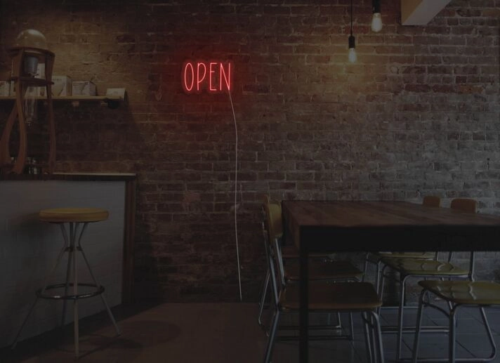 Simple Open Neon Sign for Businesses and Shops