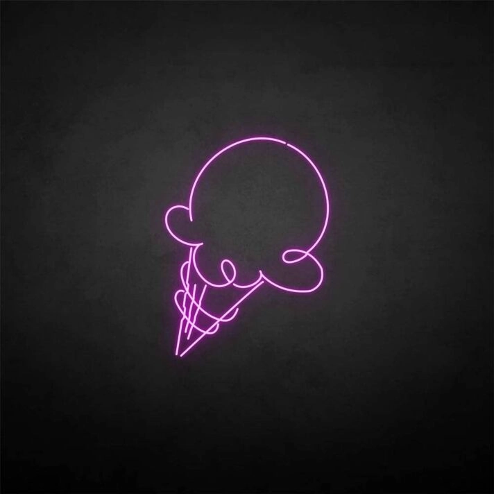 Ice cream3' neon sign