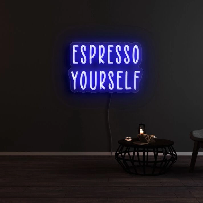 Espresso Yourself Neon Sign for Cafes and Coffee Shops