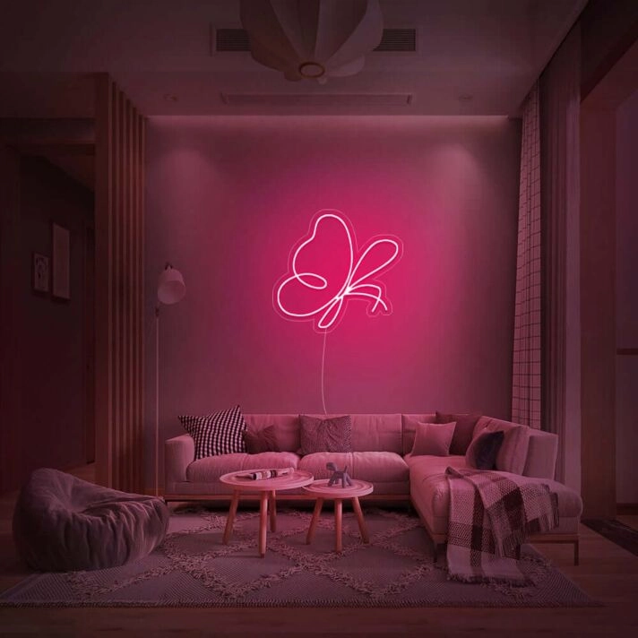 Butterfly Neon Sign for Nature and Whimsical Decor