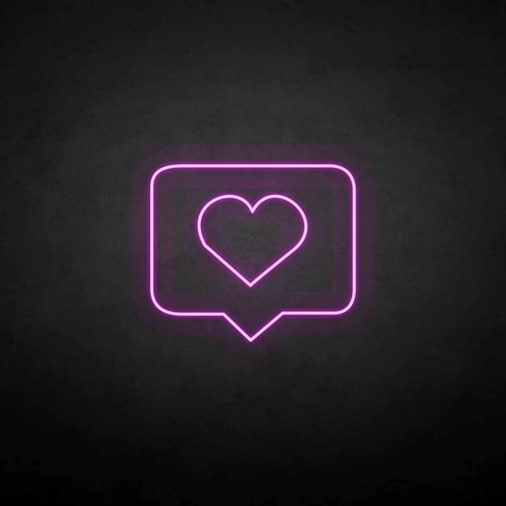 Love letter' neon sign