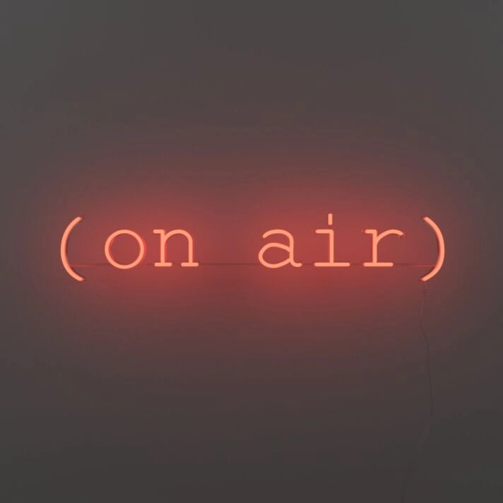 On Air V1 Neon Sign for Studios and Broadcasting Spaces