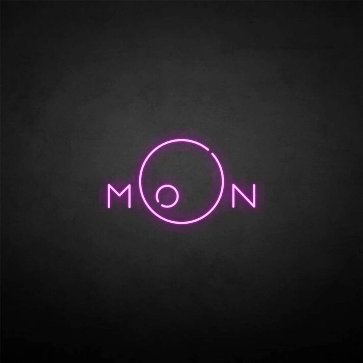 'Moon circle' neon sign