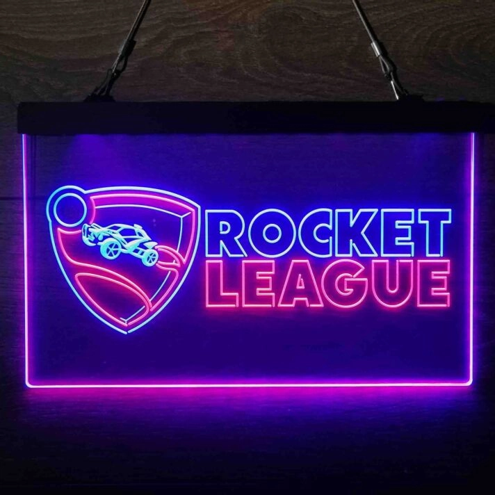 Rocket League Dual LED Neon Sign for Gaming Fans