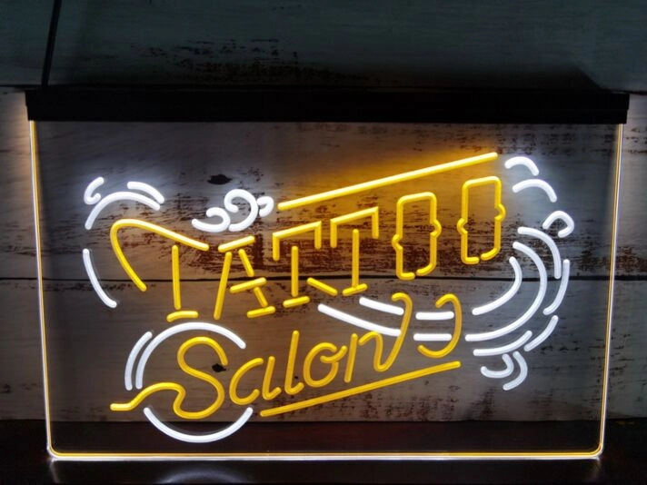 Tattoo Salon Indoor Dual LED Neon Sign for Tattoo Studios