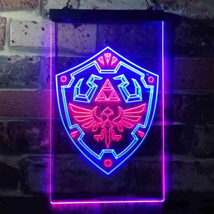 Legend Of Zelda Link Shield Dual LED Neon Sign for Gaming Fans