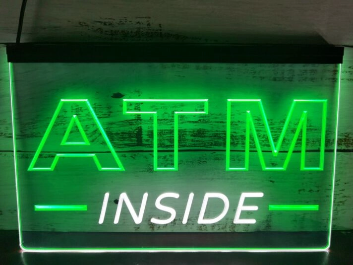 ATM Inside Dual LED Neon Sign for Businesses and Convenience Spaces