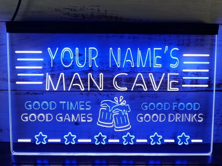 Personalized Name Custom Man Cave Dual LED Neon Sign for Personalized Decor