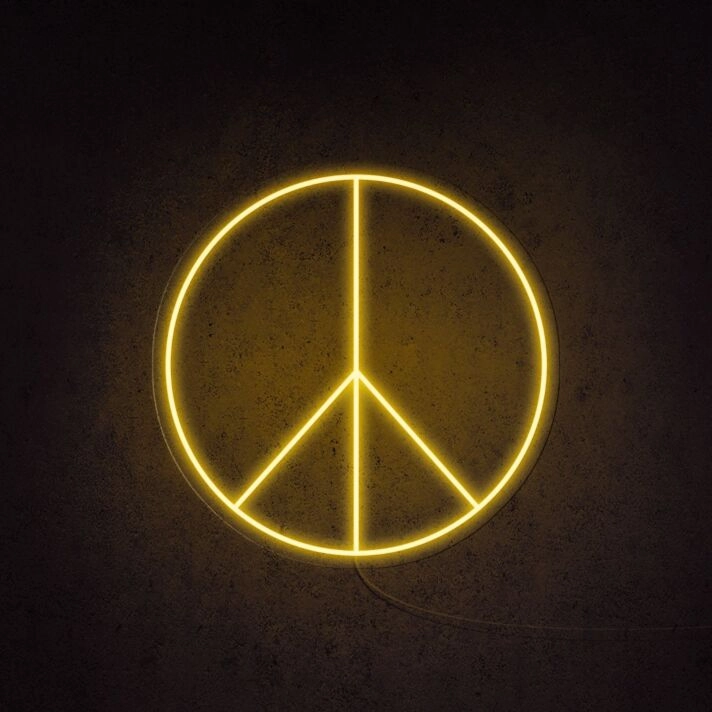 Peace Neon Sign for Relaxing and Positive Spaces