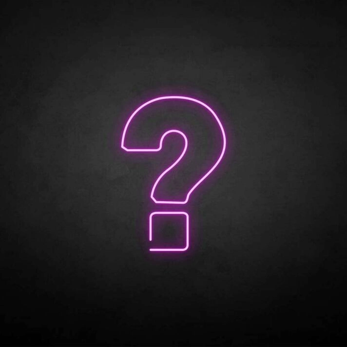 'Question Mark' neon sign