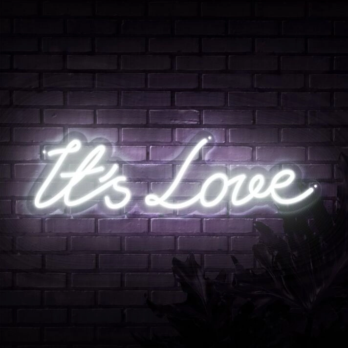 It's Love Neon Sign for Romantic and Loving Spaces