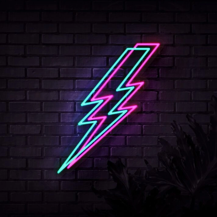 Lightning Bolt V1 Neon Sign for Bold and Stylish Spaces