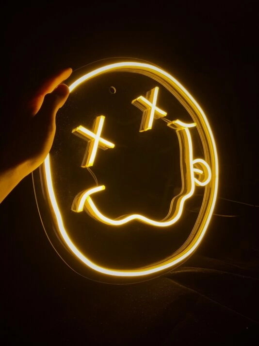 Nirvana Smile Crazy Neon Sign for Music Lovers