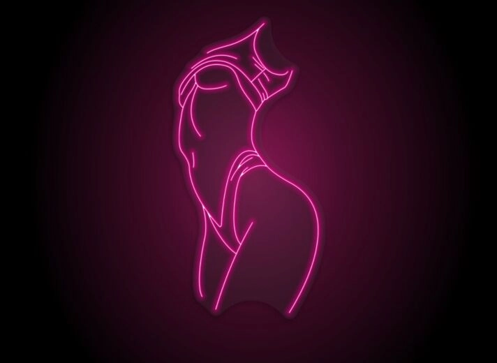 Sexy Body Female Figure Neon Sign for Bold and Artistic Decor