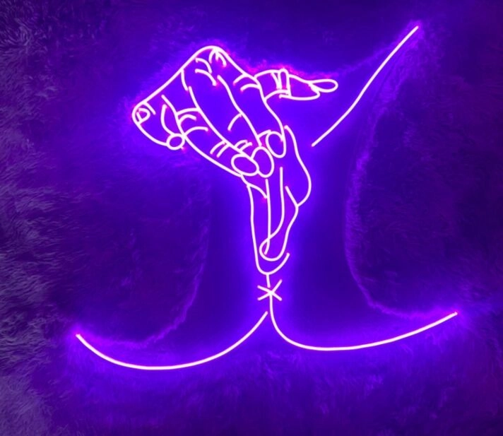Pussy Sexy Girl Neon Sign v2 for Bold and Playful Spaces
