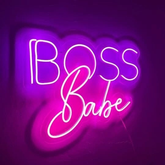 Boss Babe Neon Sign for Empowering and Bold Spaces