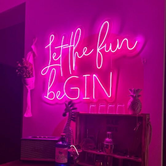 Let the Fun BeGIN Neon Sign for Fun and Social Spaces