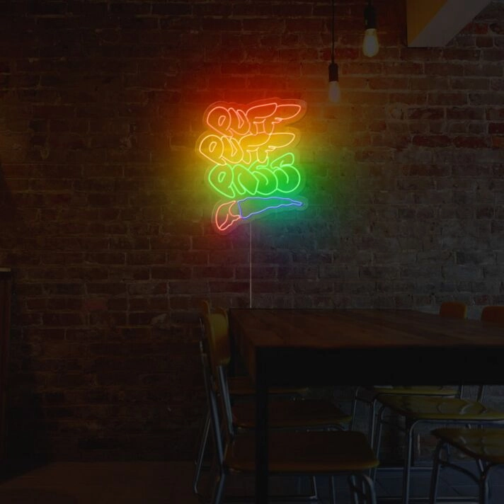 Puff Puff Pass Neon Sign for Cannabis Enthusiasts