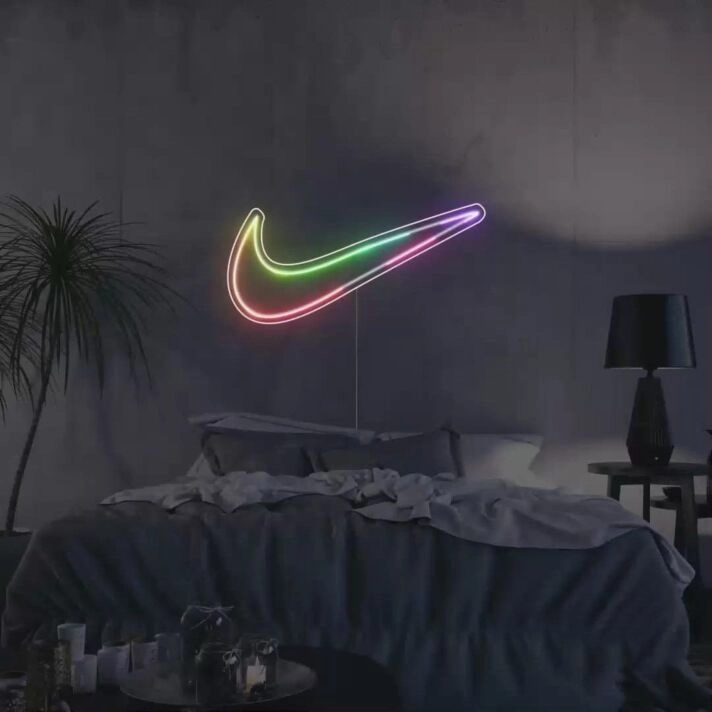 Sneaker Swoosh Neon Sign for Fashion and Fun Spaces