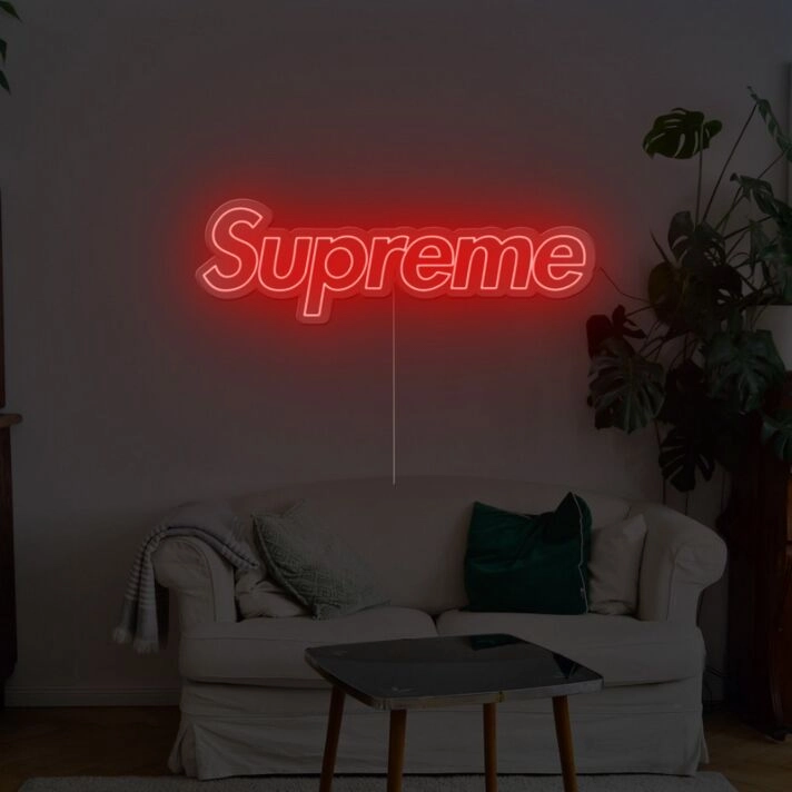 Supreme Neon Sign for Fashion and Stylish Spaces
