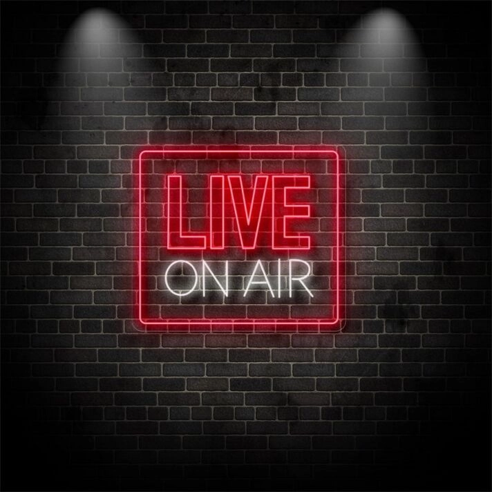Live On Air Neon Sign for Studios and Broadcasting Spaces