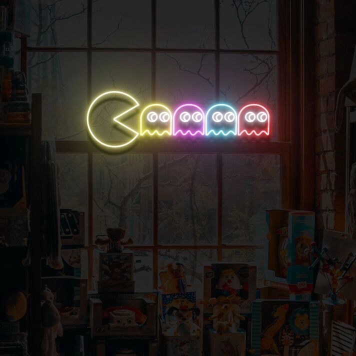 Pac Man Neon Sign for Retro and Gaming Fans