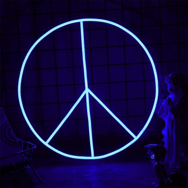 Peace Neon Sign for Peaceful and Positive Spaces