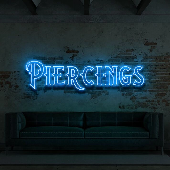 Piercings For Tattoo Studio Neon Sign for Tattoo Studios