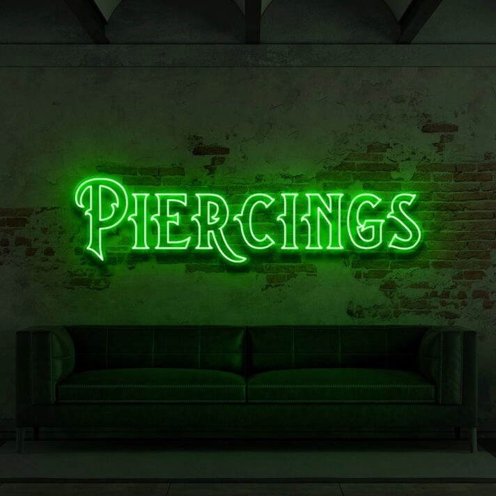 Piercings For Tattoo Studio Neon Sign for Tattoo Studios