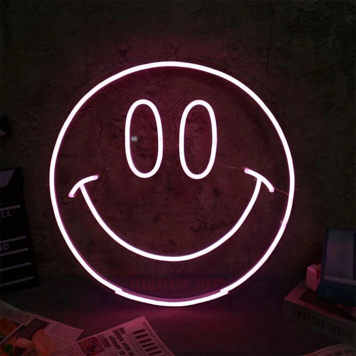 Big Smile Face Neon Sign for Positive and Fun Spaces