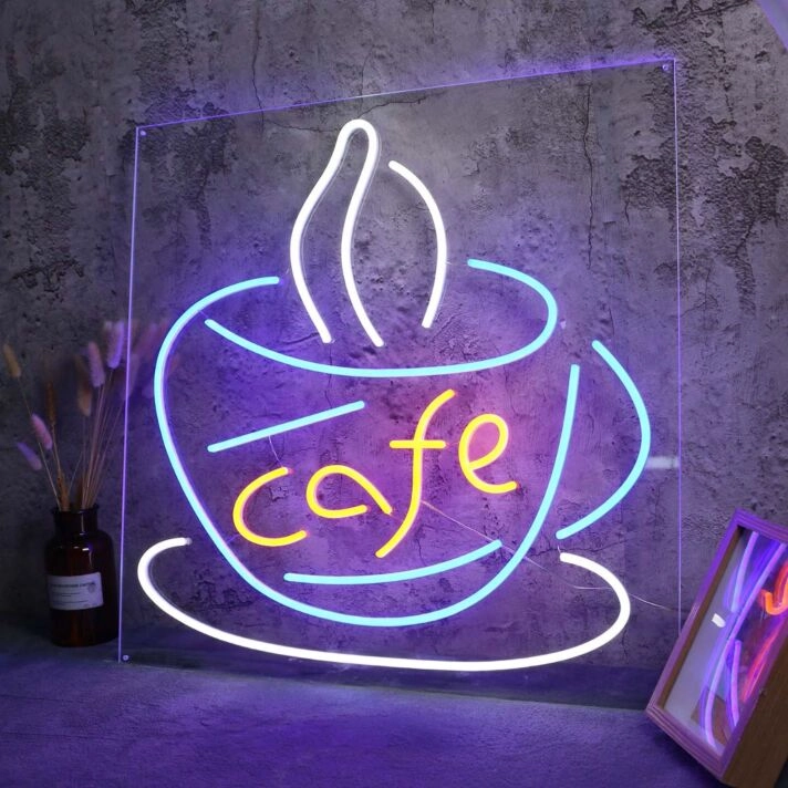 Cafe Logo Neon Sign for Cafes and Coffee Shops